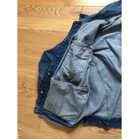 Gap Vintage Denim Jean Jacket Size Medium Zip Button Combo 1990's - Picture 10 of 16
